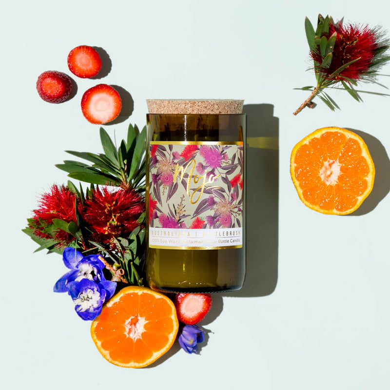 Bottlebrush - Wine bottle candle